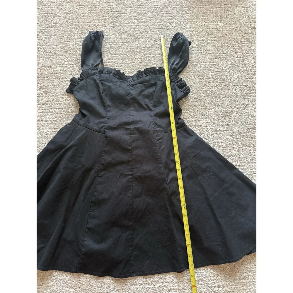 Free People NWT Midnight Magic Mini Dress Black Whimsygoth Sweetheart Sz S $128